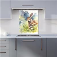 WRT Hare Multicolour Kitchen Splashback - W600xH750mm