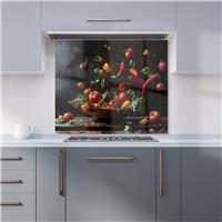 WRT Veg Ballet Multicolour Kitchen Splashback - W900xH750mm