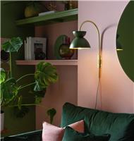 Habitat Citrine Metal Wall Light - Green