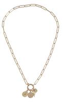 Liars & Loves Gold Tone Mixed Charm Pendant Necklace