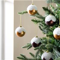 Argos Home Pack of 6 Mince Pie Shatterproof Christmas Bauble