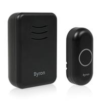 Byron Plug-In Wireless Doorbell Set - Black