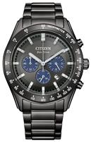 Citizen Men's Grey Dial Stainless Steel Black Bracelet Watch