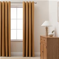 Habitat Blackout Eyelet Curtain - Mustard - 183x117cm