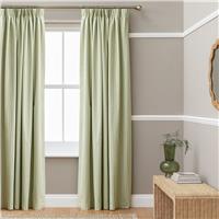 Habitat Stripe Blackout Pencil Pleat Curtain - Olive