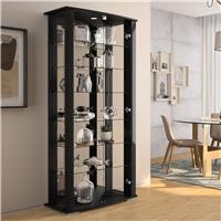 Argos Home Stella 2 Door Mirrored Display Cabinet - Black