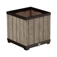 Keter Signature 45.5cm Square Resin Brown Planter