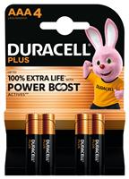 Duarcell Plus Powerboost AAA Batteries - Pack of 4