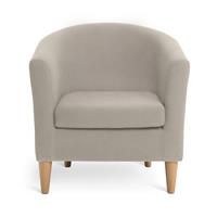 Argos Home Tub Fabric Chair - Natural