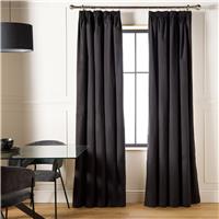 Habitat Blackout Pencil Pleat Curtain - Black - 229x168cm