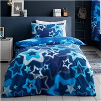 Catherine Lansfield Ombre Star Blue Kids Bedding Set- Double