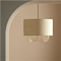 Habitat Two Tier Scallop Natural Easy Fit Lampshade - 35cm