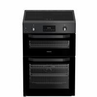 Hotpoint HDE6IDC2SA 60cm Double Oven Electric Cooker - Black