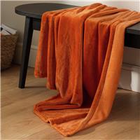 Argos Home Fleece Throw - Orange - 125x150cm