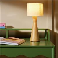 Habitat Rubber Wood Table Lamp - Natural