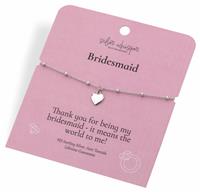 Hot Diamonds Sterling Silver Bridesmaid Heart Charm Bracelet