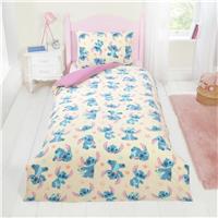 Disney Stitch Scrump Fleece Cream Kids Bedding Set - Single