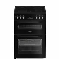 Hotpoint HDE6VDCASB1 60cm Double Oven Electric Cooker -Black