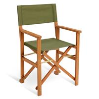 Habitat Folding Wooden Garden Director Chair - Green