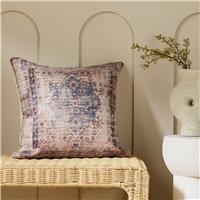 Habitat Chenille Tapestry Print Cushion - Cream - 43x43cm
