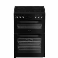Hotpoint HTE6VDCB1 60cm Single Oven Electric Cooker - Black