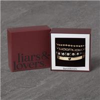 Liars & Lovers Gold Heart Crystal Wristwear Set