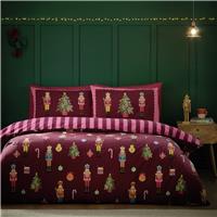 Catherine Lansfield Xmas Nutcracker Plum Bedding Set- Double