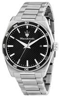 Maserati Index Black Dial Stainless Steel Bracelet Watch
