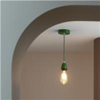 Habitat Metal Pendant Light - Green