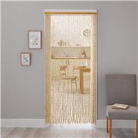Little Black Book Beaded Door Curtain - Natural - 190x91cm
