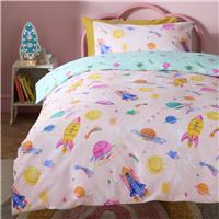 Habitat Space Girl Pink Kids Bedding Set - Double