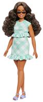 Fashionistas Doll in Green Gingham Dress with Accessories