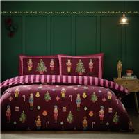 Catherine Lansfield Xmas Nutcracker Plum Bedding Set- Single