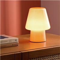 Habitat Flore Glass Table Lamp - Orange
