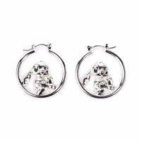 Custard London Silver Disney Stitch Hoop Earrings