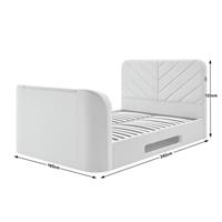Koble Chevron Kingsize Smart TV Bed - Mink