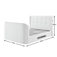 Koble Wafer Double Smart TV Bed - Cream