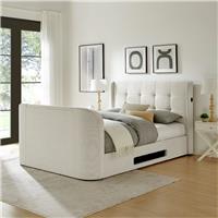 Koble Wafer Kingsize Smart TV Bed - Cream