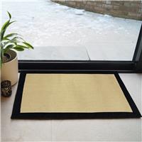 Mighty Mats Cotton Natural & Black Doormat - 57x90cm