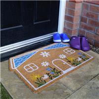 Mighty Mats Latex Flower Cottage Doormat - 45x75cm