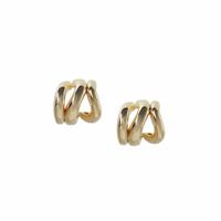 Liars & Lovers Gold Tone Mini Wave Hoop Earrings