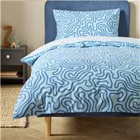 Habitat Squiggle Blue & White Kids Bedding Set - Double