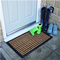 Mighty Mats Premium Rubber Natural & Black Doormat - 45x75cm