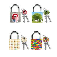 Master Lock 3430EURDAST Key Patterned Solid Body Padlock