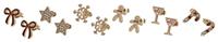 Liars & Lovers Christmas Motif Stud Earrings Set