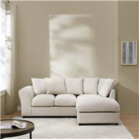 Argos Home Harry Small Right Hand Corner Chaise Sofa-Natural