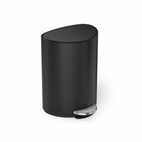 Simplehuman 6L Semi-Round Bathroom Pedal Bin - Black