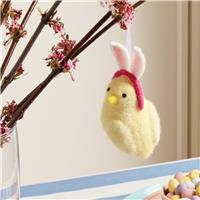 Argos Home Felt Yellow Chick with Bunny Ears Ornament