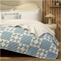 Habitat Quilted Motif Bedspread - White - 200x220cm