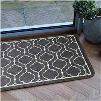 Mighty Mats Supersoft Washable Grey Geo Doormat - 50x75cm